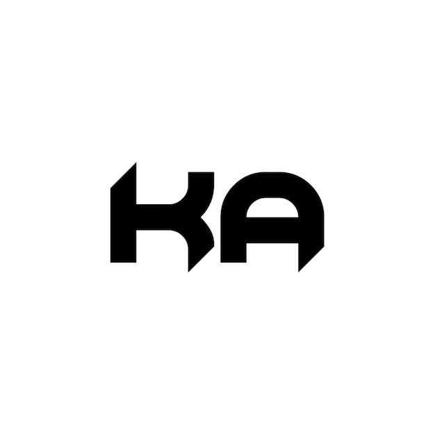 El diseño del logotipo KA monograma letra texto nombre símbolo monocromo logotipo carácter alfabeto logotipo simple
