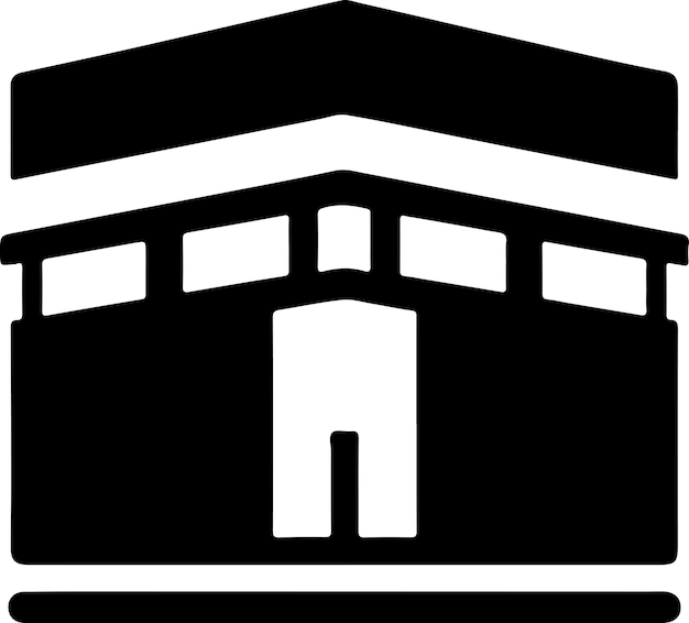 diseño de logotipo de Kaaba mínimo icono vectorial silueta de símbolo plano 22