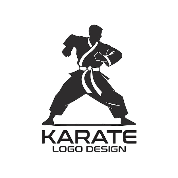 Diseño del logotipo de karate vector