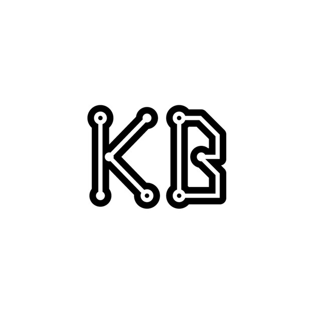 El diseño del logotipo KB monograma letra texto nombre símbolo monocromo logotipo carácter alfabeto logotipo simple