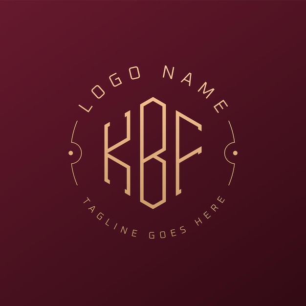 Diseño de logotipo de KBF de lujo Letra elegante KBF Monograma Logotipo minimalista Poligono plantilla de diseño de logotipo KBF
