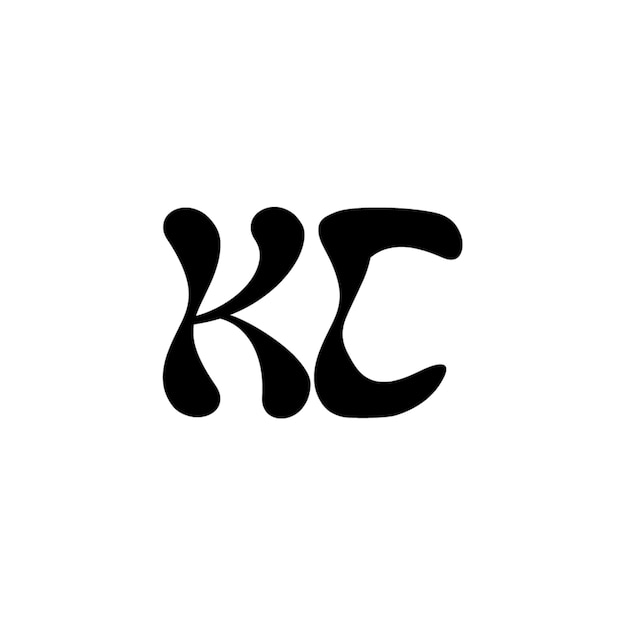 El diseño del logotipo KC monograma letra texto nombre símbolo monocromo logotipo alfabeto carácter logotipo simple