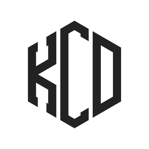 Diseño del logotipo KCD Letra inicial KCD Monograma Logotipo con forma de hexágono