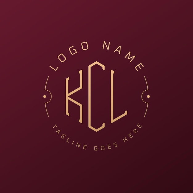Diseño de logotipo de KCL de lujo Letra elegante KCL Monograma Logotipo minimalista Poligono Template de diseño de logotipo KCL