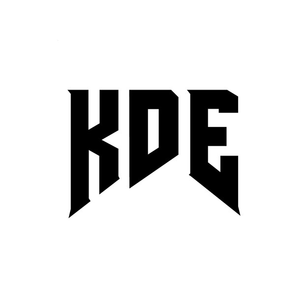 Diseño de logotipo de KDE para una empresa de tecnología KDE diseño de logotipo KDE combinación de colores blanco y negro KDE logo KDE vector KDE diseño KDE icono KDE alfabeto KDE tipografía diseño del logotipo