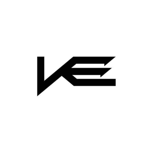 El diseño del logotipo KE monograma letra texto nombre símbolo monocromo logotipo carácter alfabeto logotipo simple
