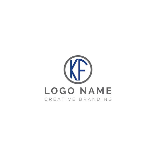 Diseño del logotipo de KF - Identidad de marca moderna y minimalista