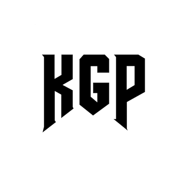 Diseño de logotipo KGP para una empresa de tecnología KGP diseño de logotipo combinación de colores blanco y negro KGP logo KGP vector KGP diseño KGP icono KGP alfabeto KGP tipografía diseño del logotipo