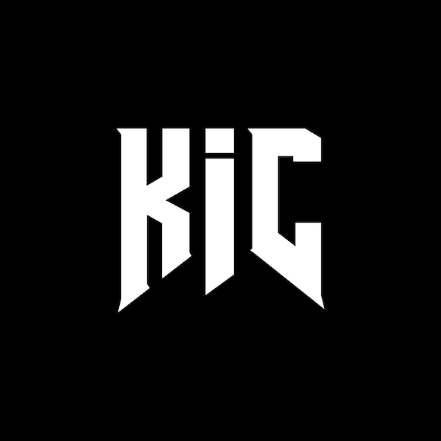Diseño del logotipo de KIC para una empresa tecnológica Diseño de logotipo KIC combinación de colores blanco y negro Logotipo KIC Vector Diseño KIC Icon KIC Alfabeto KIC Tipografía Diseño de Logotipo