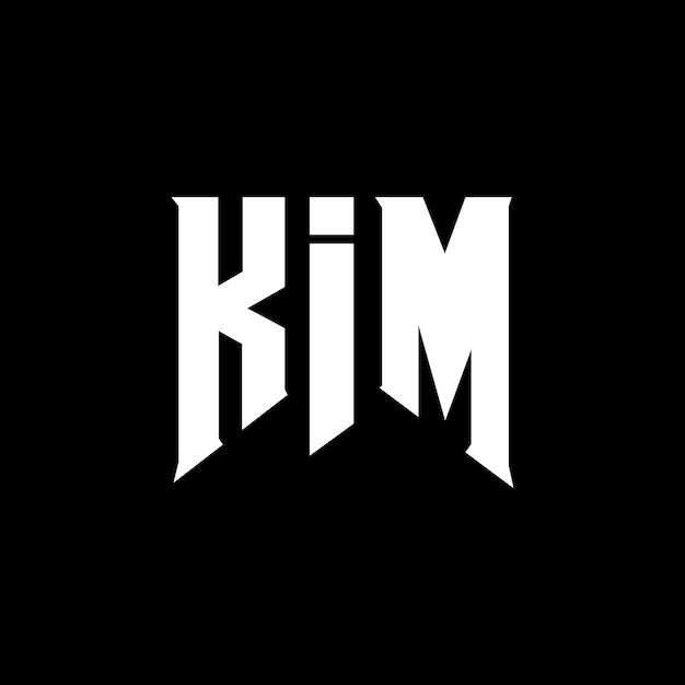 Diseño de logotipo KIM para una empresa de tecnología KIM diseño de logotipo combinación de colores blanco y negro KIM logotipo vector KIM diseño KIM icono KIM alfabeto KIM tipografía diseño de logotip
