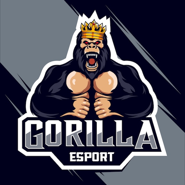 Diseño de logotipo king gorilla esport