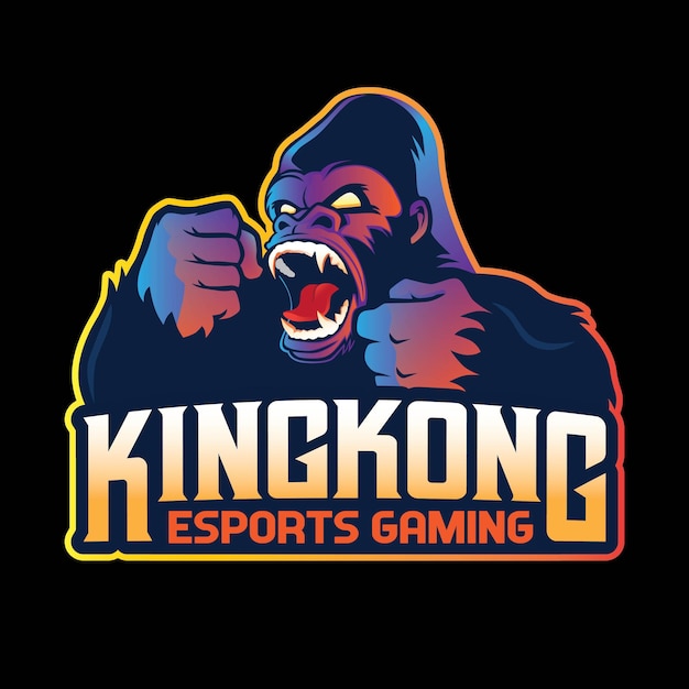 Diseño de logotipo King Kong Gaming Mascot