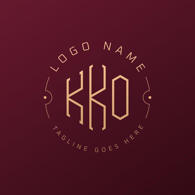 Vector diseño de logotipo de kko de lujo letra elegante kko monograma logotipo minimalista poligono plantilla de diseño de logotipo kko