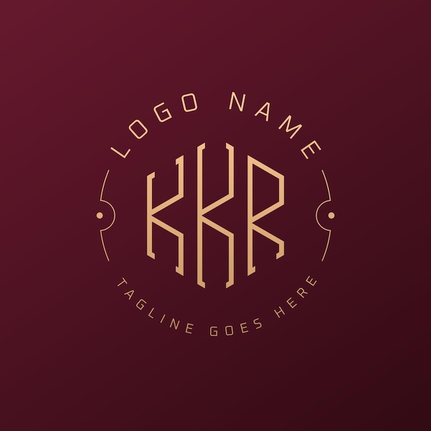 Diseño de logotipo de KKR de lujo Letra elegante KKR Monograma Logotipo minimalista Polígono Template de diseño de logotipo KKR