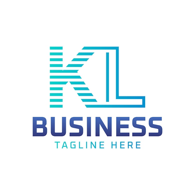 Diseño del logotipo KL Letra moderna elegante Logotipo KL para negocios