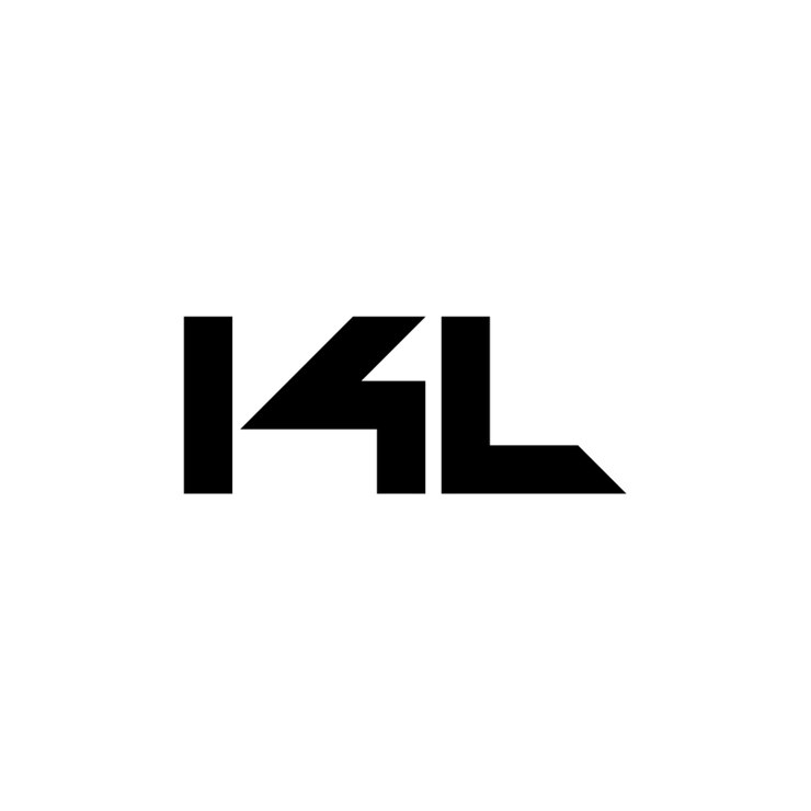 Vector el diseño del logotipo kl monograma letra texto nombre símbolo monocromo logotipo carácter alfabeto logotipo simple