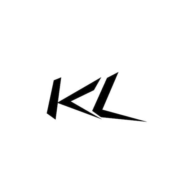 El diseño del logotipo KL monograma letra texto nombre símbolo monocromo logotipo carácter alfabeto logotipo simple
