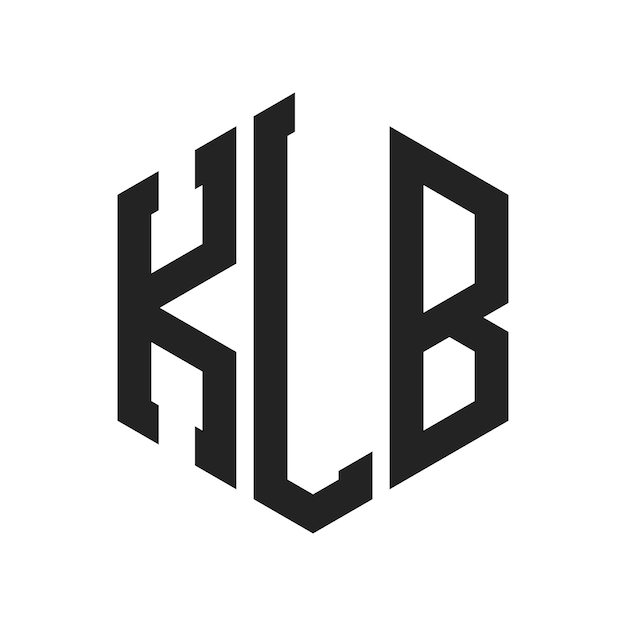 Diseño del logotipo de KLB Letra inicial KLB Monograma Logotipo con forma de hexágono