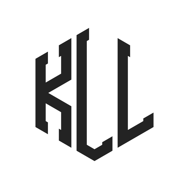 Diseño del logotipo de KLL Letra inicial KLL Monograma Logotipo con forma de hexágono