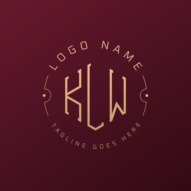 Diseño de logotipo de KLW de lujo Letra elegante KLW Monograma Logotipo minimalista Poligono KLW Modelo de diseño de logotipo