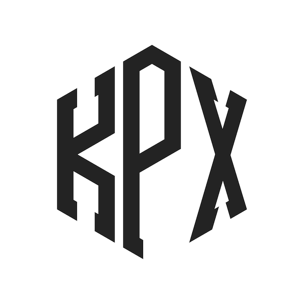 Diseño del logotipo de KPX Letra inicial Monograma de KPX Logotipo con forma de hexágono