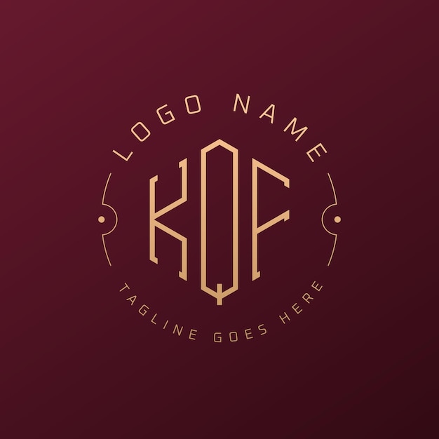 Diseño de logotipo de KQF de lujo Letra elegante KQF Monograma Logotipo minimalista Poligono KQF Modelo de diseño de logotipo