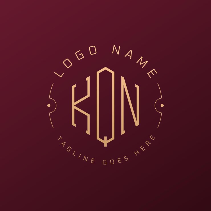 Vector diseño de logotipo de kqn de lujo letra elegante kqn monograma logotipo minimalista poligono plantilla de diseño de logotipo kqn