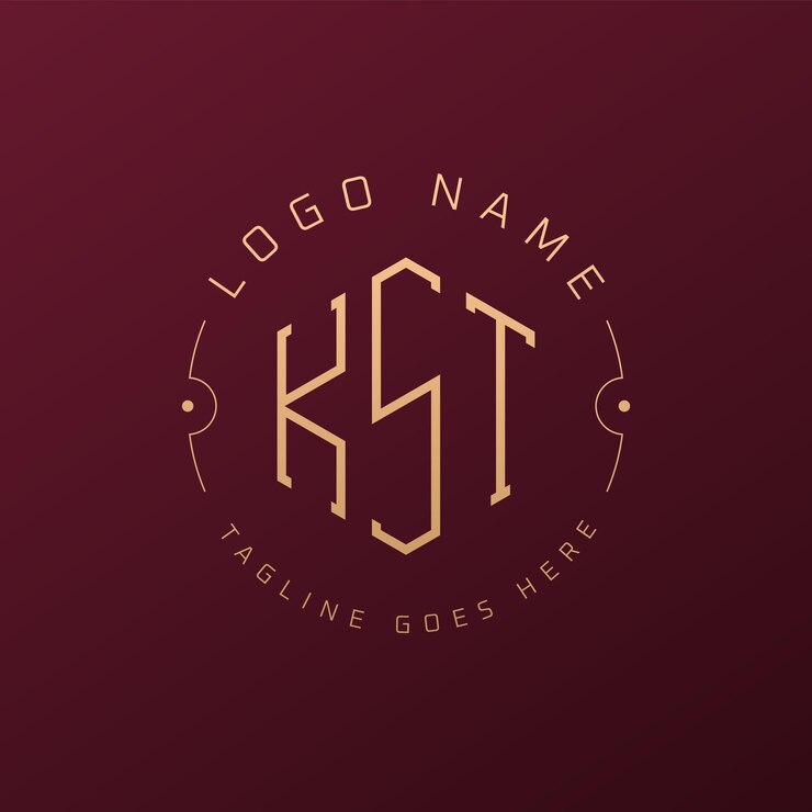 Vector diseño de logotipo de kst de lujo letra elegante kst monograma logotipo minimalista poligono templata de diseño de logotipo kst