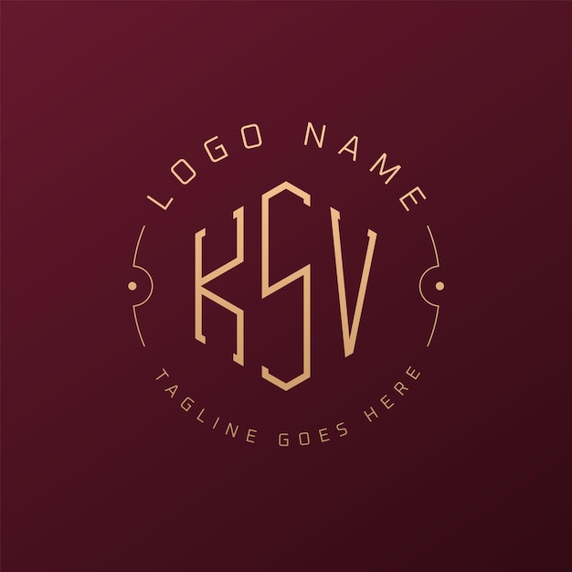 Diseño de logotipo de KSV de lujo Letra elegante KSV Monograma Logotipo minimalista Polígono plantilla de diseño de logotipo KSV