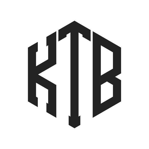 Diseño del logotipo de KTB Letra inicial KTB Monograma Logotipo con forma de hexágono