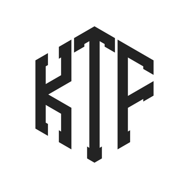 Diseño del logotipo de KTF Letra inicial KTF Monograma Logotipo con forma de hexágono