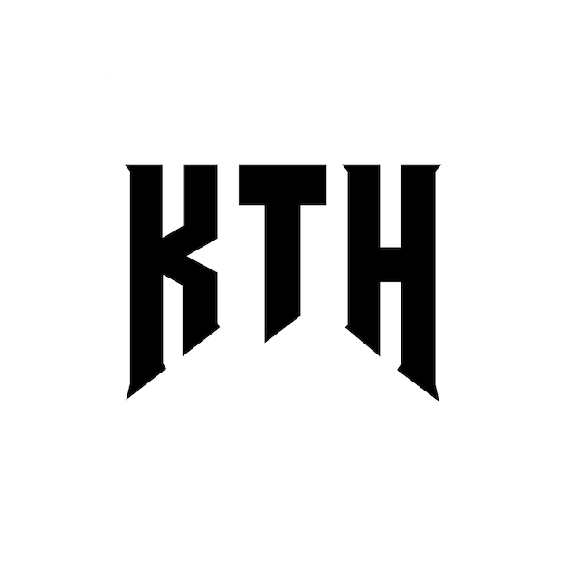 Diseño de logotipo KTH para una empresa de tecnología KTH diseño de logotipo de combinación de colores blanco y negro KTH logotipo de KTH vector KTH diseño KTH icono KTH alfabeto KTH tipografía diseño del logotipo