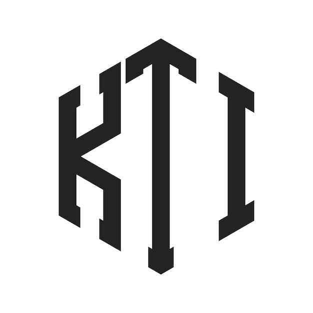 Diseño del logotipo KTI Letra inicial KTI Monograma Logotipo con forma de hexágono