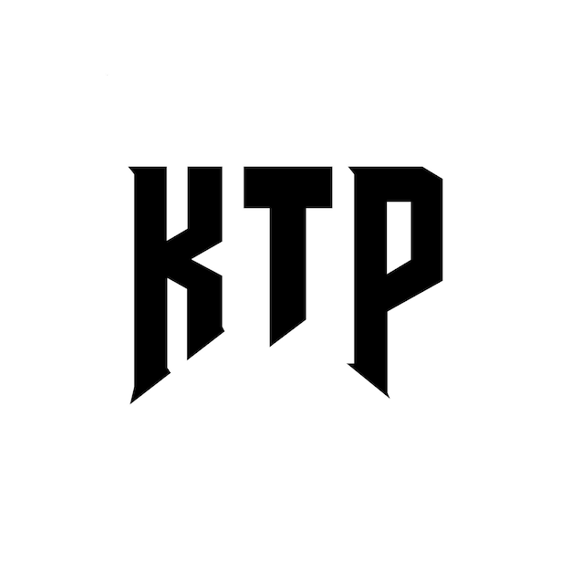 Diseño de logotipo de KTP para una empresa de tecnología KTP diseño de logotipo KTP combinación de colores blanco y negro KTP logo KTP vector KTP diseño KTP icono KTP alfabeto KTP tipografía diseño del logotipo
