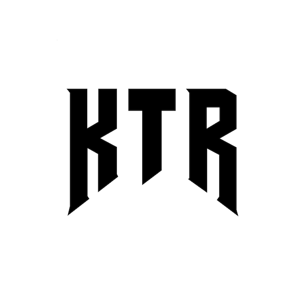 Diseño de logotipo de KTR para la compañía de tecnología KTR diseño de logotipo KTR combinación de colores blanco y negro KTR logo KTR vector KTR diseño KTR icono KTR alfabeto KTR tipografía diseño de Logotipo