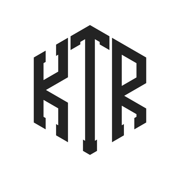 Diseño del logotipo de KTR Letra inicial KTR Monograma Logotipo con forma de hexágono