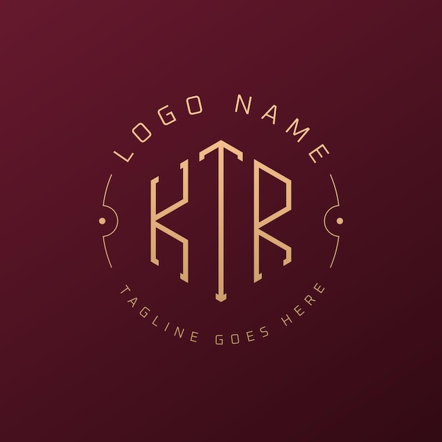Diseño de logotipo de KTR de lujo Letra elegante KTR Monograma Logotipo minimalista Poligono KTR Template de diseño de logotipo