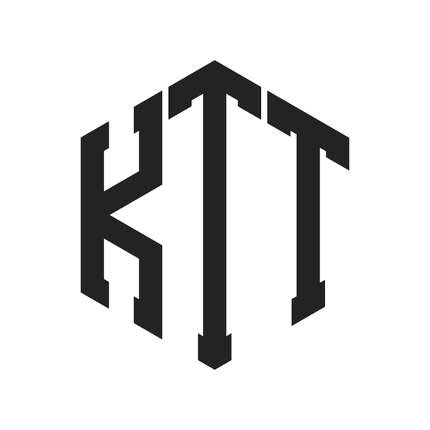 Diseño del logotipo de KTT Letra inicial KTT Monograma Logotipo con forma de hexágono