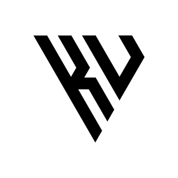 Diseño del logotipo de la KU con la letra triangular