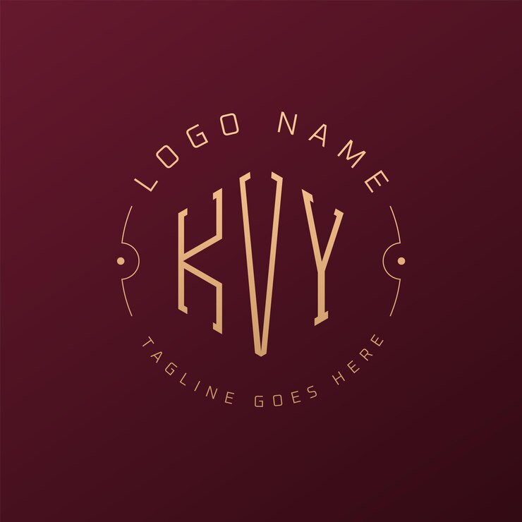 Vector diseño de logotipo de kvy de lujo letra elegante kvy monograma logotipo minimalista poligono template de diseño de logotipo kvy