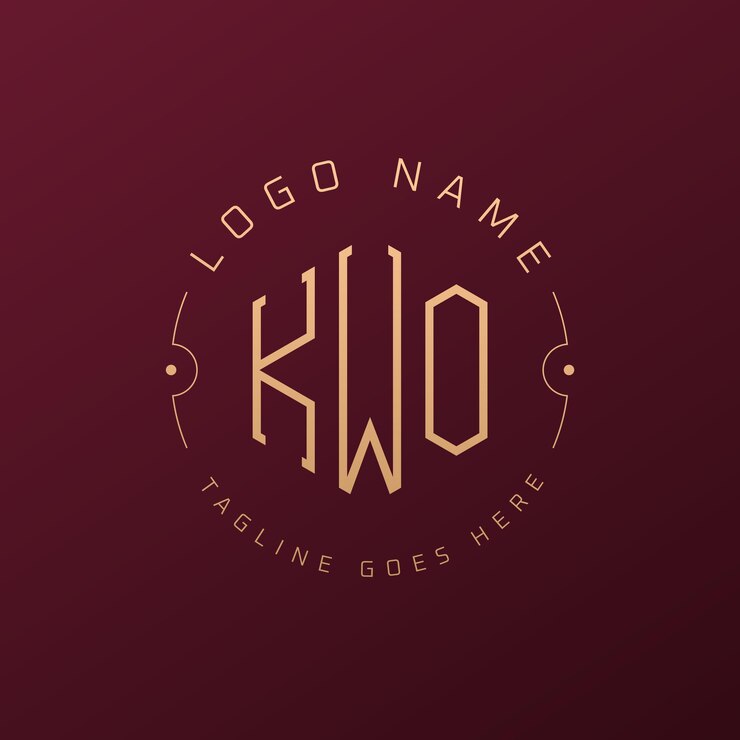Vector diseño de logotipo kwo de lujo letra elegante kwo monograma logotipo minimalista poligono kwo templata de diseño de logotipo