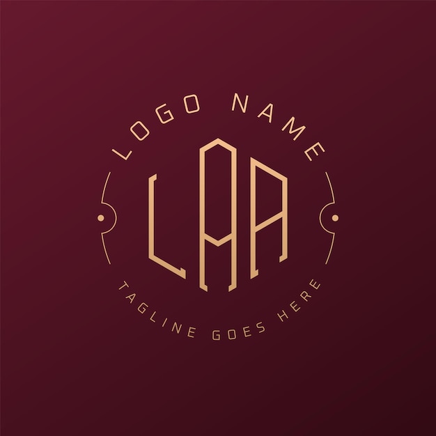 Diseño de logotipo de LAA de lujo Letra elegante LAA Monograma Logotipo minimalista Poligono plantilla de diseño de logotipo LAA