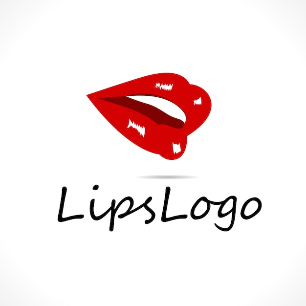 Vector diseño logotipo labios ilustración vector labios