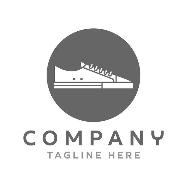 Diseño del logotipo del lado de los zapatos
