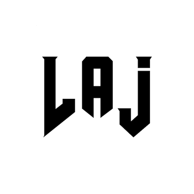 Diseño de logotipo de LAJ para una empresa de tecnología LAJ diseño de logotipo combinación de colores blanco y negro LAJ logotipo LAJ vector LAJ diseño LAJ icono LAJ alfabeto LAJ tipografía diseño de logotip