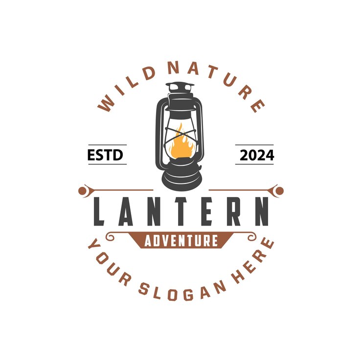 Diseño del logotipo de la lámpara de la calle Modelo de ilustración minimalista vintage clásico antiguo