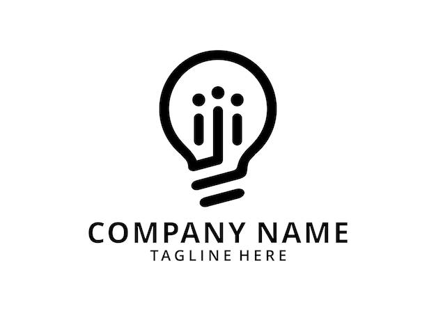 Diseño de logotipo de lámpara de ilustración. Plantilla de vector de logotipo de lámpara