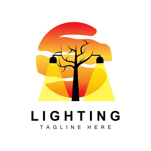 Diseño de logotipo de lámpara de linterna Ilustración de logotipo de lámpara de vector de iluminación de vida Marca de producto