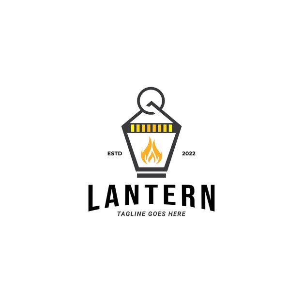 Diseño de logotipo de lámpara de linterna. Plantilla de logotipo de lámpara de linterna. Diseño moderno. Logotipo plano. Ilustración vectorial.