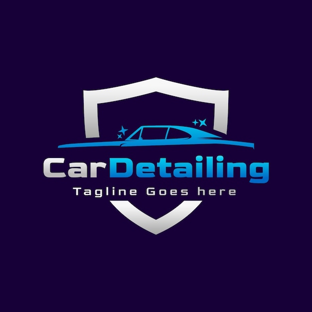 Diseño de logotipo de lavado de autos degradado